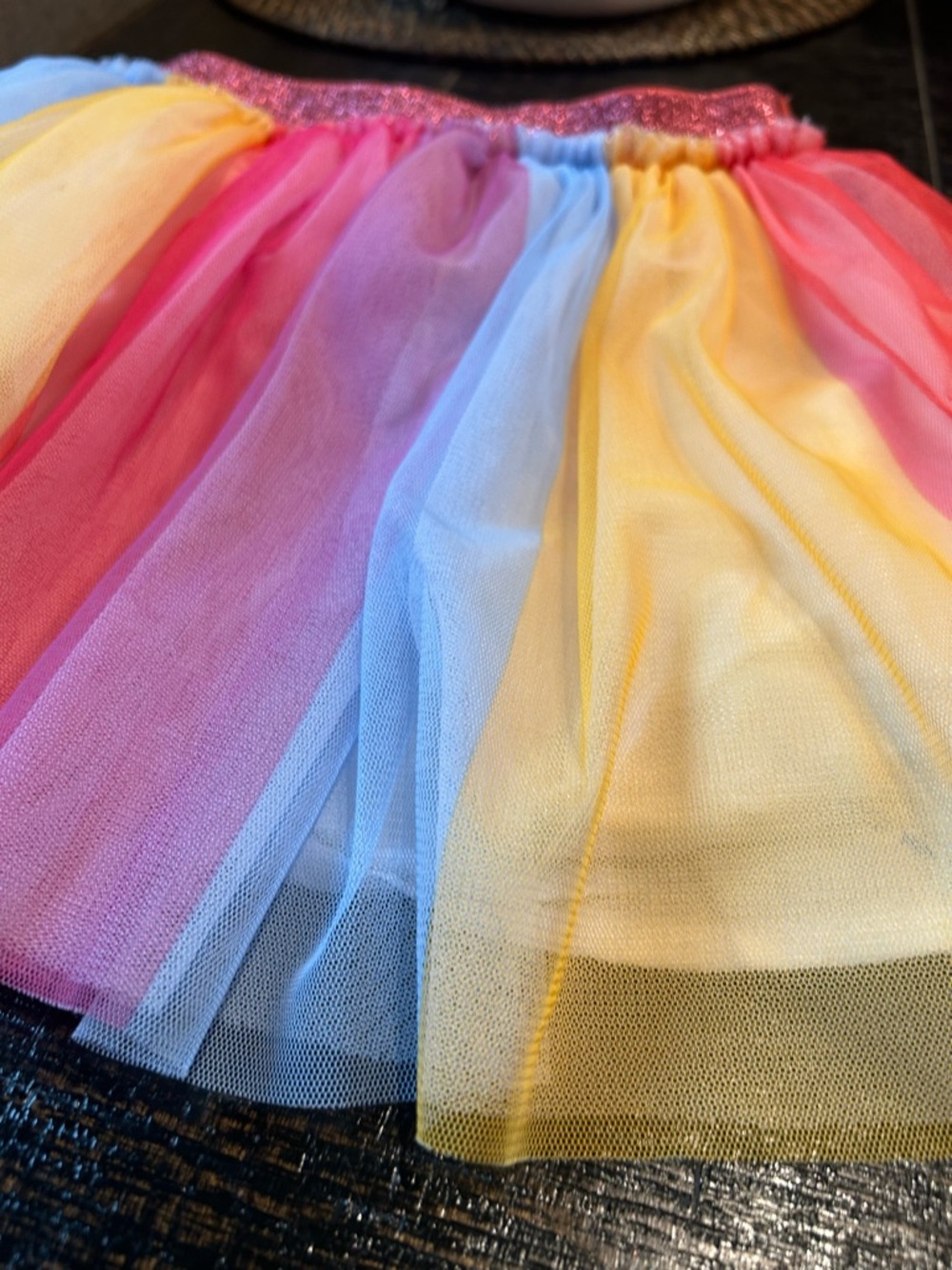365KIDS Rainbow Tulle Skirt - Pink, Yellow, Purple